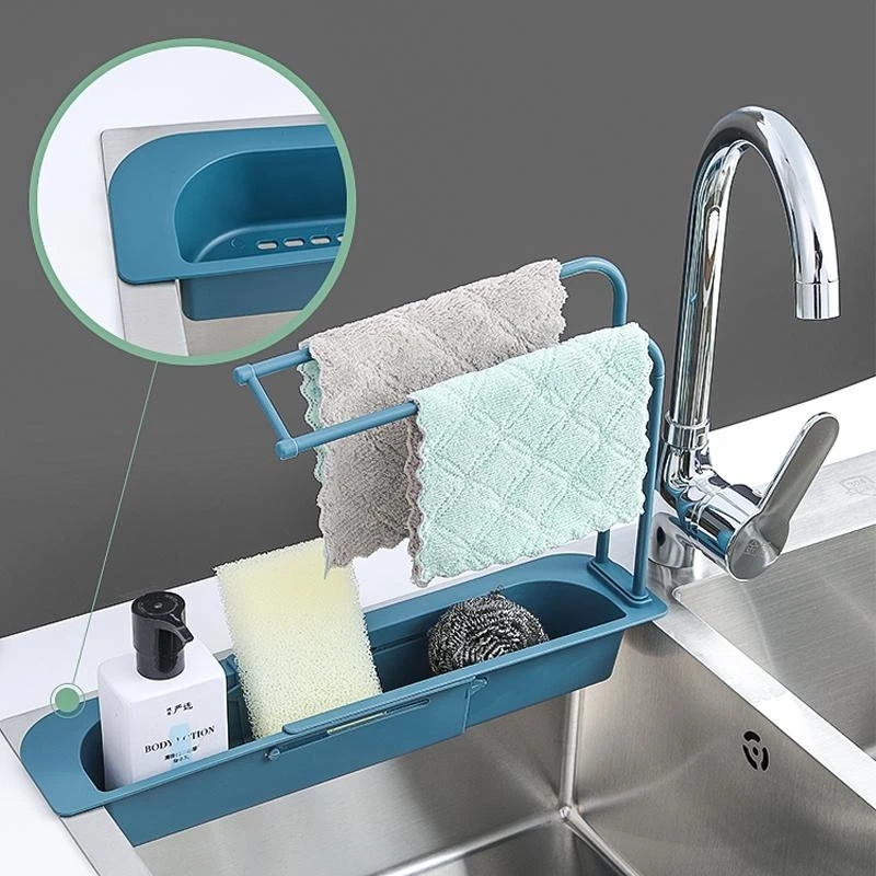 Kitchen Gadgets Rack Storage - Телескопическая полка для раковины, кухонная полка