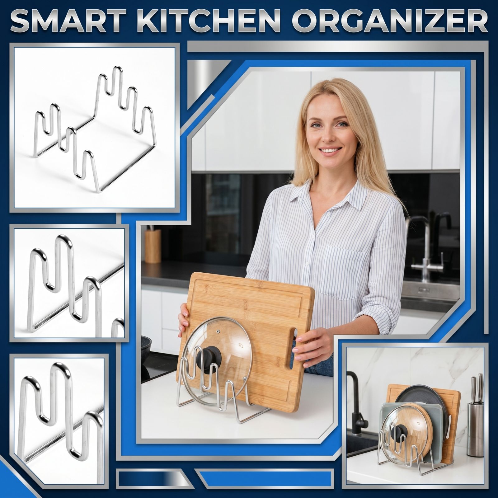 Kitchen Gadgets Rack Storage - Подставка для разделочных досок, органайзер для