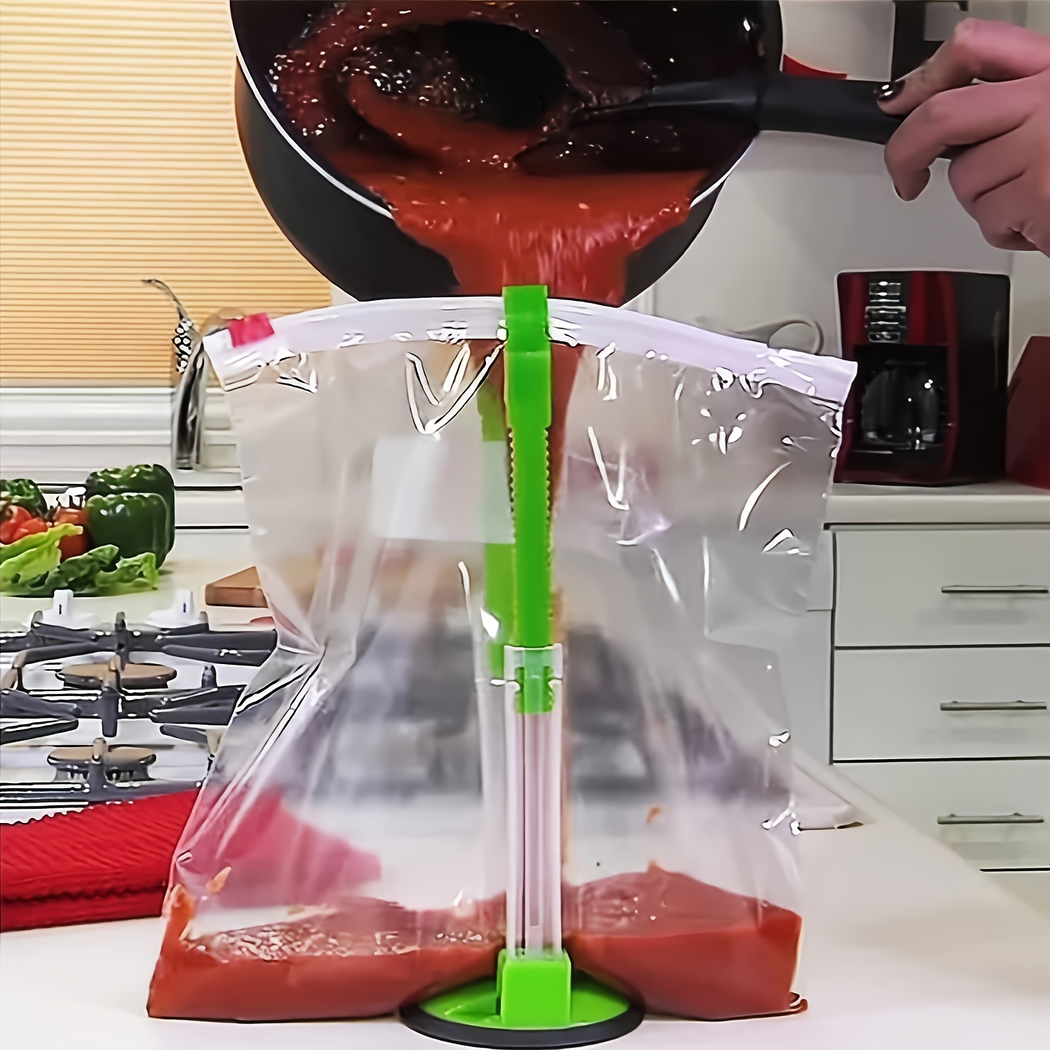 Держатель для сумки на молнии, – обзор и цена Kitchen Gadgets Rack Storage